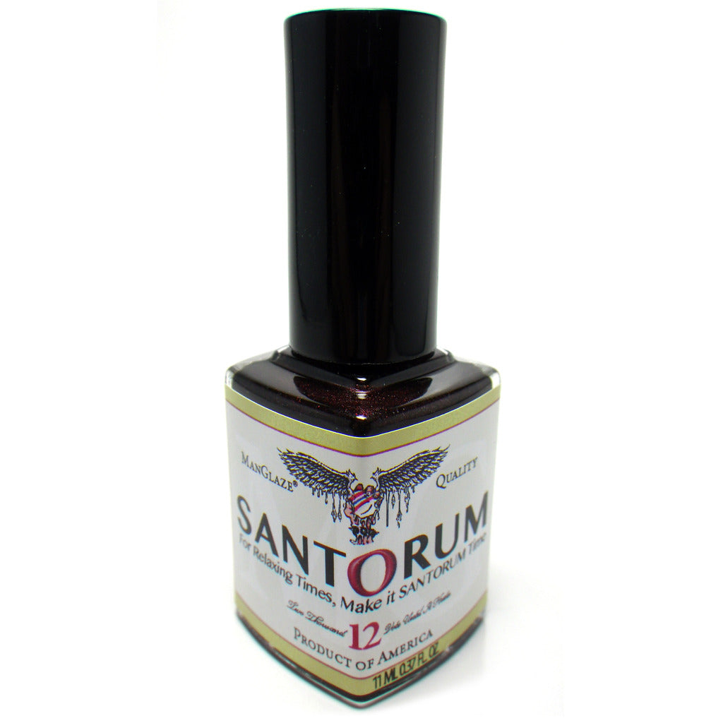 Santorum brown matte nail polish bottle 