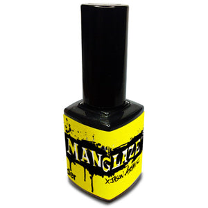 Matte is Murder black matte nail polish bottle in Atomic Lefty art