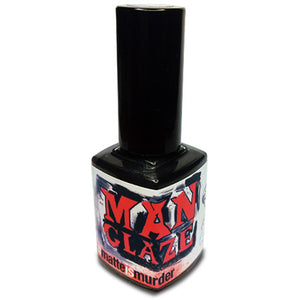 Black matte nail polish bottle - Matte is Murder in Atomic Manko Attacks art by ManGlaze
