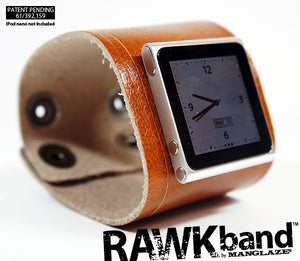 RAWKband leather watchband for iPod nano in color Yerma